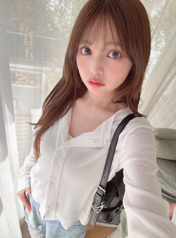 シアーリブカーディガン