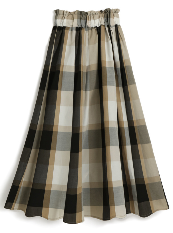 チェック柄フレアロングスカート[cc01] レディースファッション通販のグレイル(GRL)【公式】