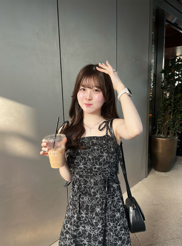 花柄ドロストリボンストラップキャミワンピース