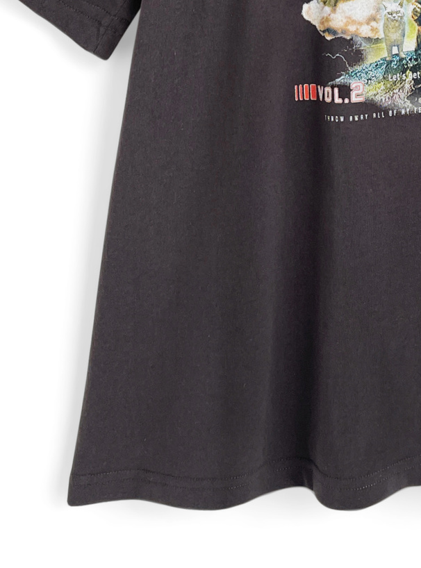 キャットプリントTシャツ