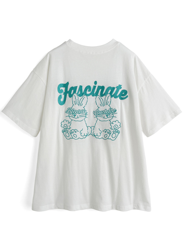 バックラビットロゴ刺繍Tシャツ[cc105] | レディース