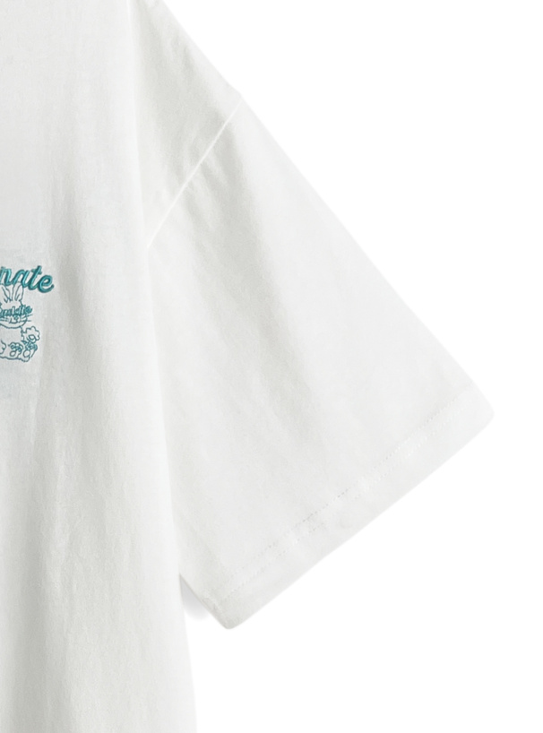 バックラビットロゴ刺繍Tシャツ