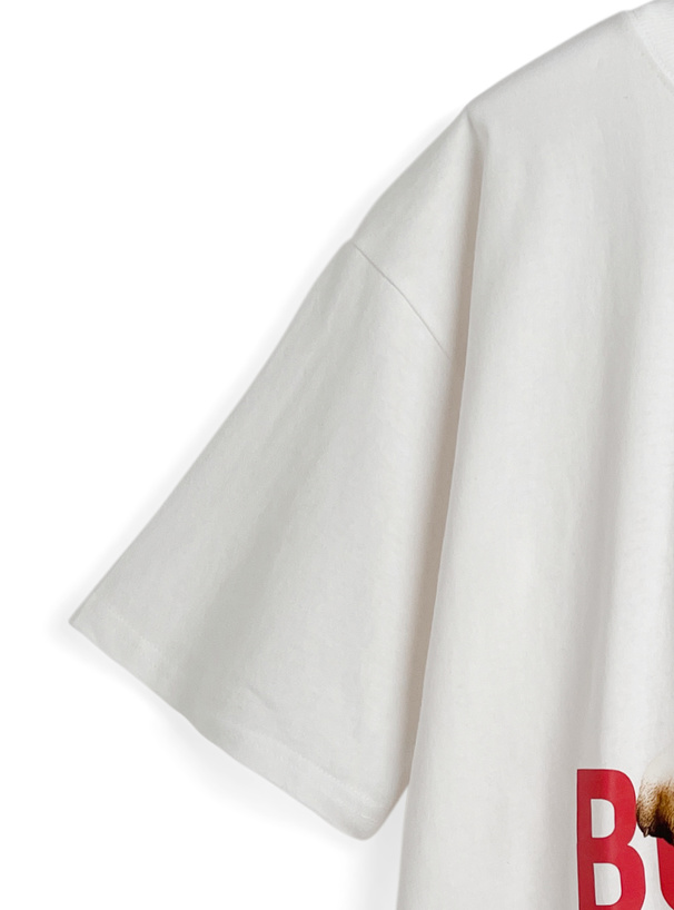 ニット帽ブルドックロゴプリントTシャツ