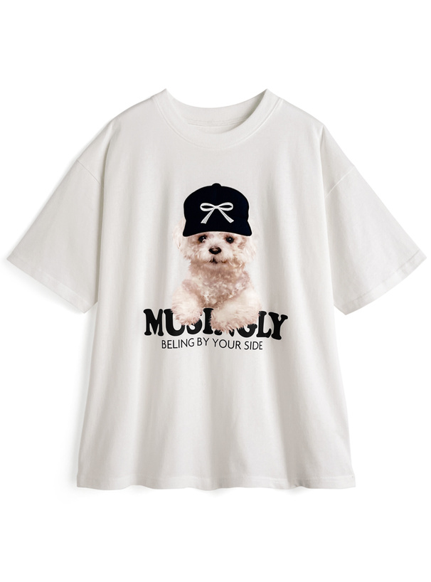ドッグロゴプリントTシャツ