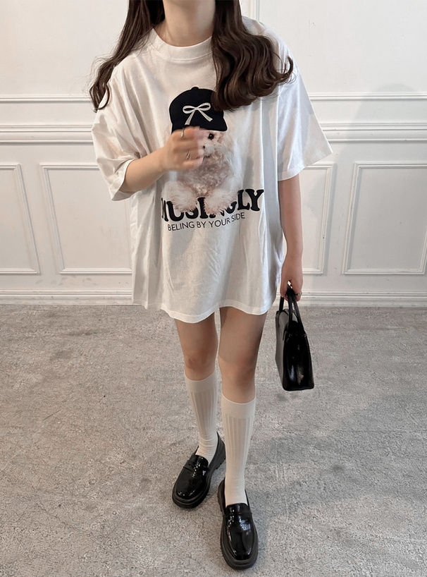 ドッグロゴプリントTシャツ