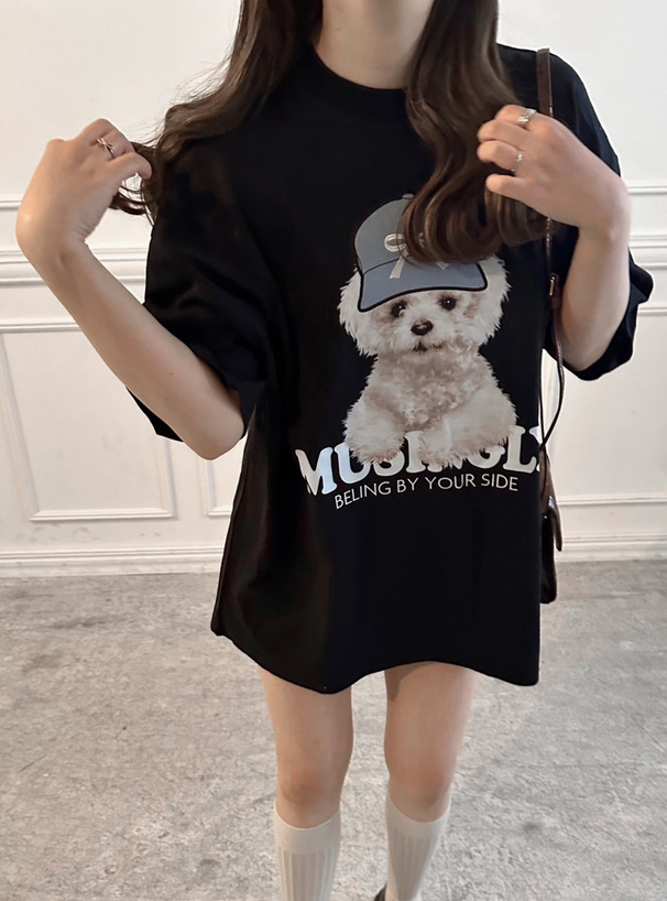ドッグロゴプリントTシャツ