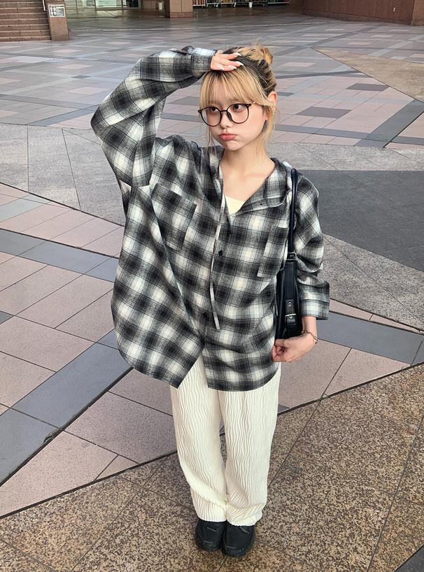 DIESEL フード付きチェックシャツ　2024新作 DIESEL フード付きチェックシャツ2024新作38500円お値下げ可能