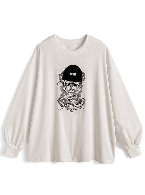 くま刺繍ロンT[cc120]