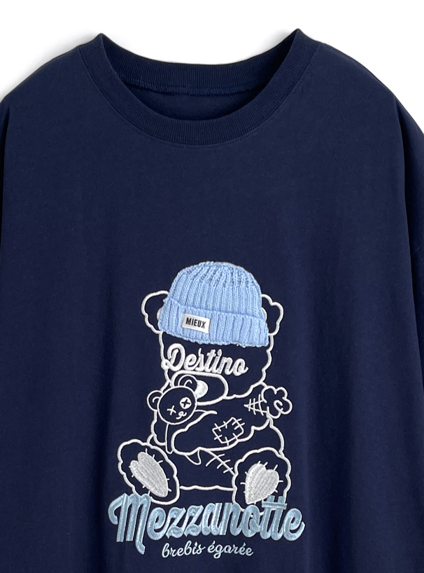 くま刺繍ロンT[cc121] | レディースファッション通販のグレイル