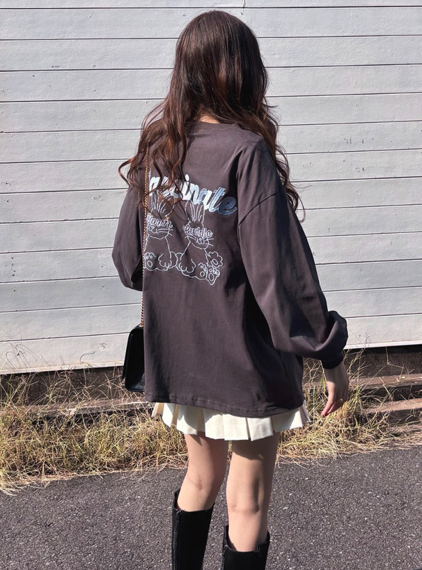 ラビット刺繍ロンT[cc124] | レディースファッション通販のグレイル