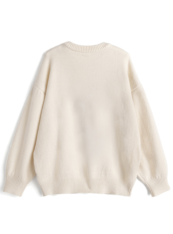 ドッグジャガードニットトップス