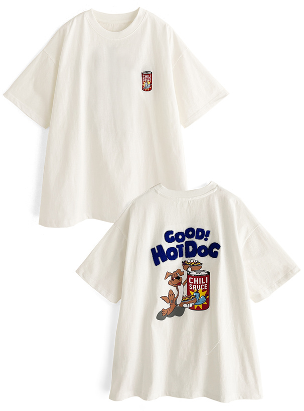 バックサガラロゴ刺繍Tシャツ[cc14] | レディースファッション通販の
