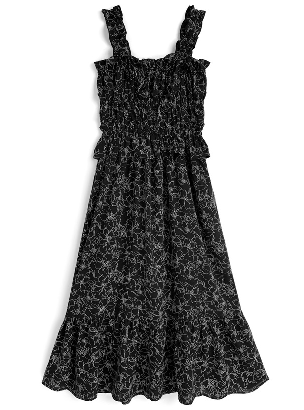 花柄フリルリボンキャミソールワンピース