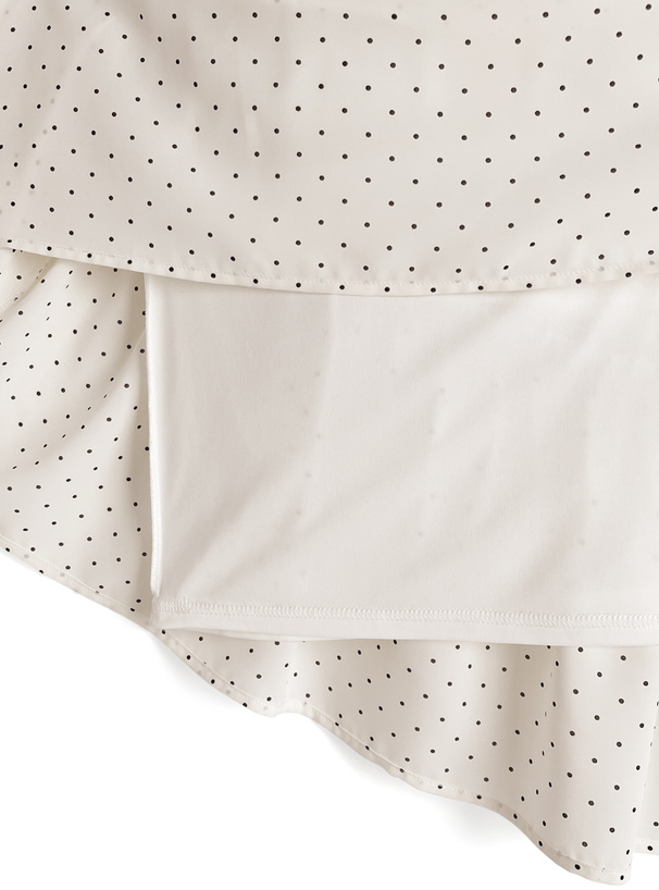 ドット柄リボンキャミソールワンピース