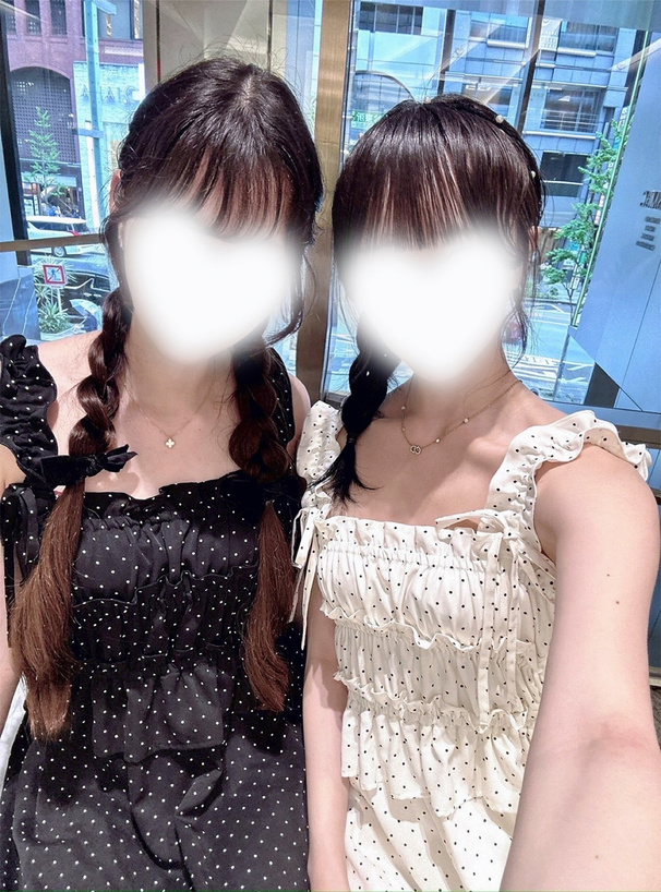 ドット柄リボンキャミソールワンピース