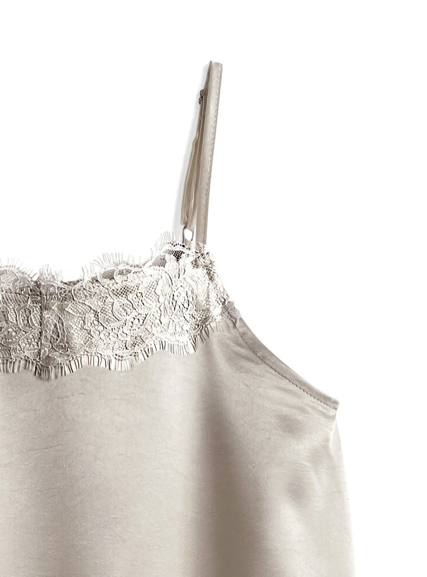 レースサテンキャミソール