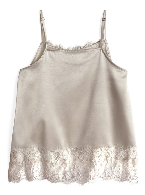 レースサテンキャミソール
