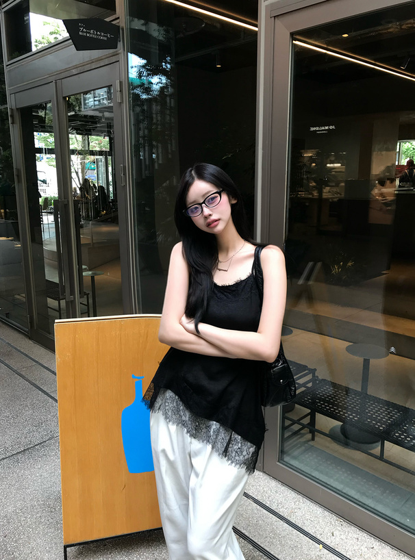 アシンメトリーレースキャミソール