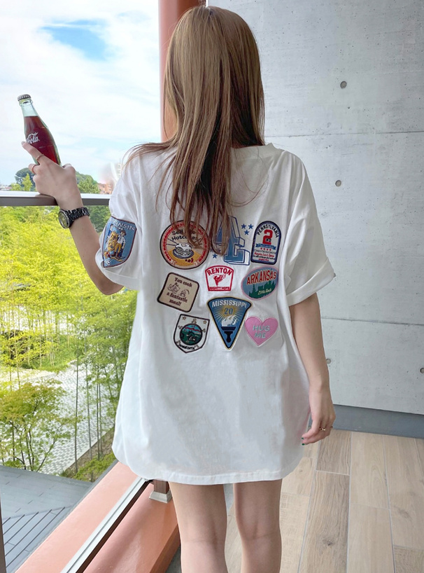 ワッペン刺繍Tシャツ[cc26] レディースファッション通販のグレイル(GRL)【公式】