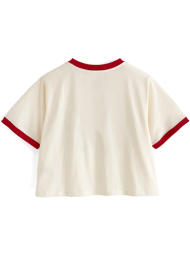 ロゴ刺繍リンガーTシャツ[cc29] | レディースファッション通販の 