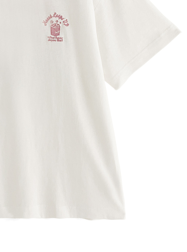 ポップコーンサガラ刺繍Tシャツ