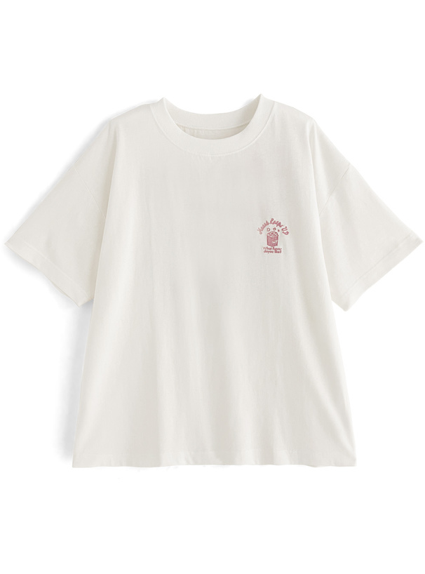 ポップコーンサガラ刺繍Tシャツ