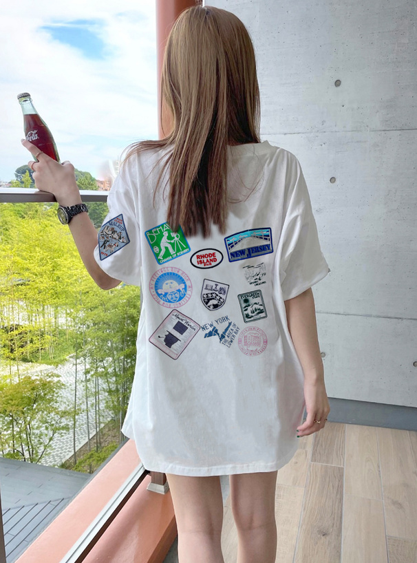 ワッペン刺繍ビッグTシャツ