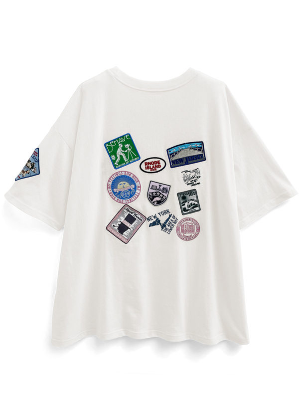ワッペン刺繍ビッグTシャツ