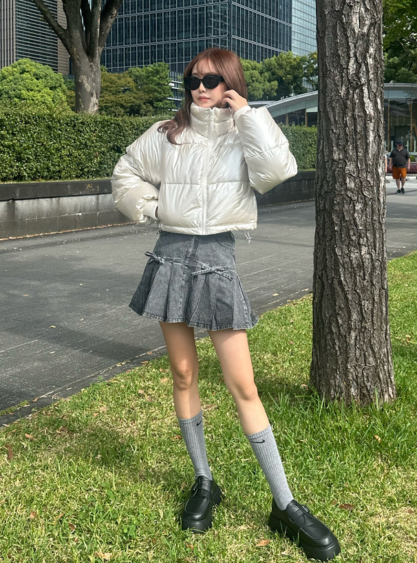 レザー厚底ローファー
