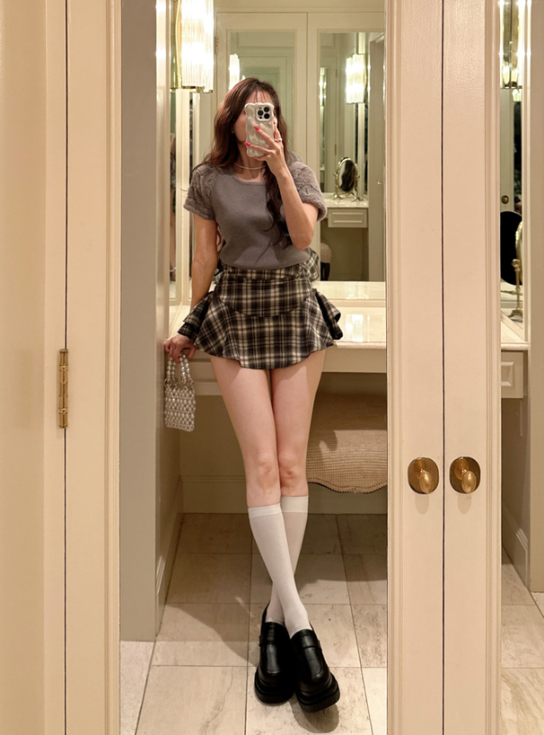 レザー厚底ローファー