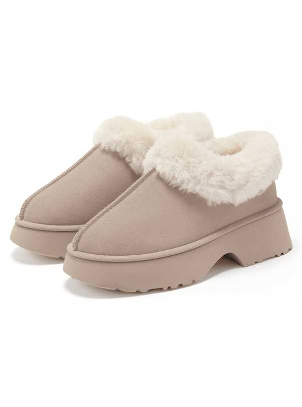 厚底ムートンショートブーツ