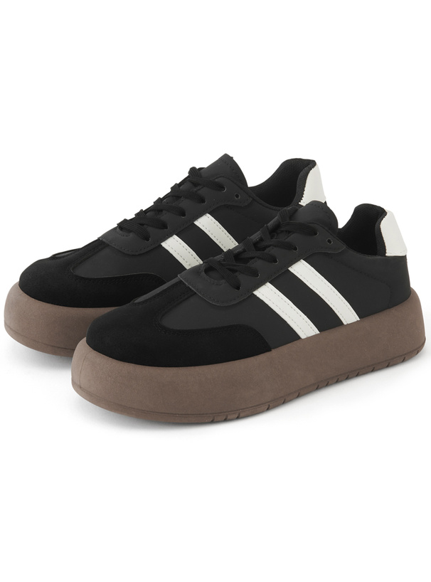 厚底ラインスニーカー