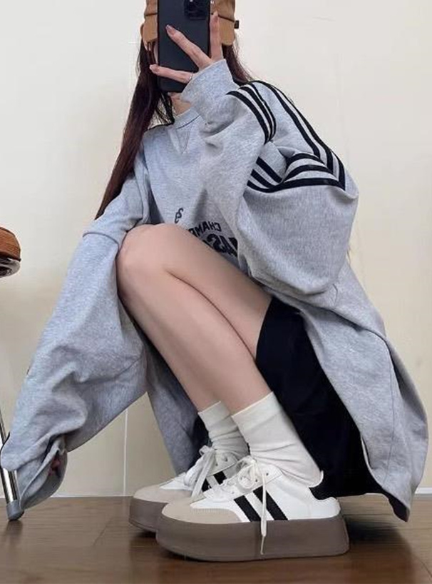 厚底ラインスニーカー