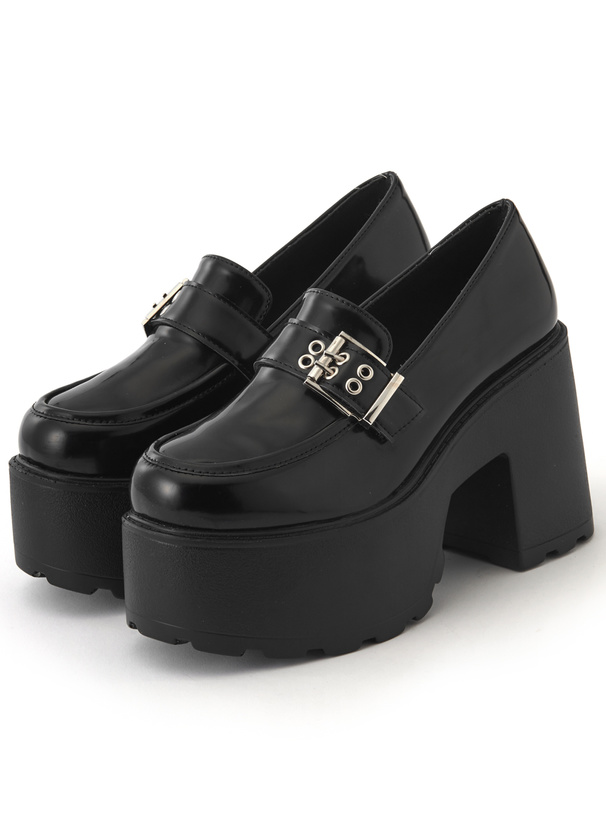 バックルベルト厚底ローファー[ci569]