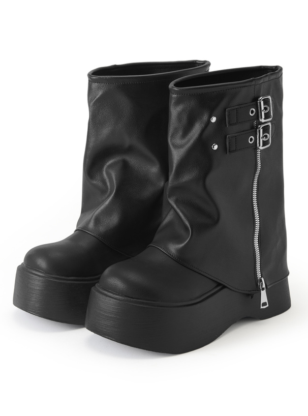 ダブルベルトレザーブーツ