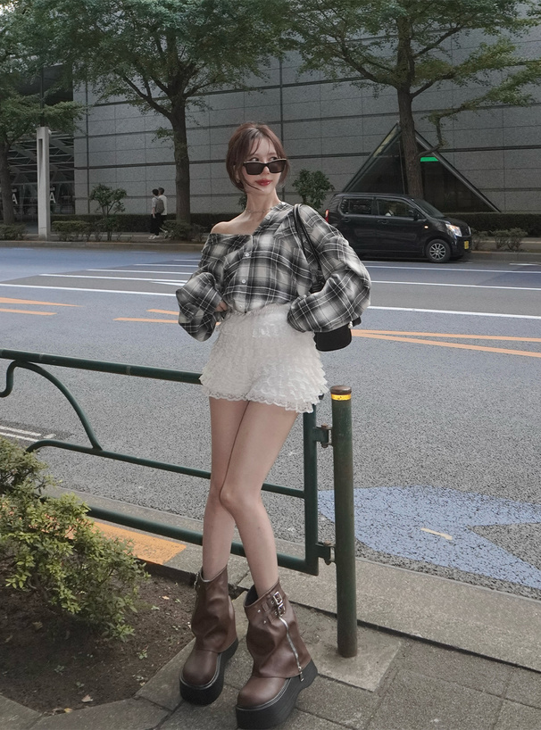 ダブルベルトレザーブーツ