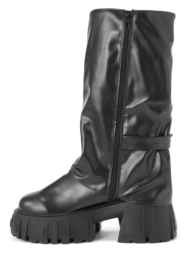 厚底カバーベルトブーツ