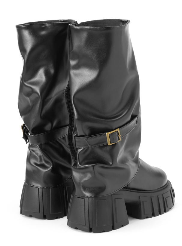 厚底カバーベルトブーツ