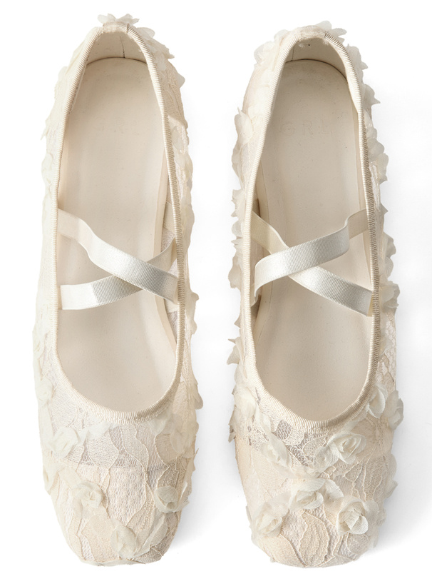 レースバレエシューズ