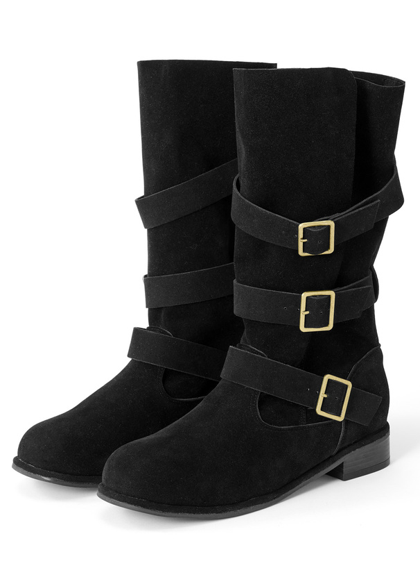 スエードベルトブーツ