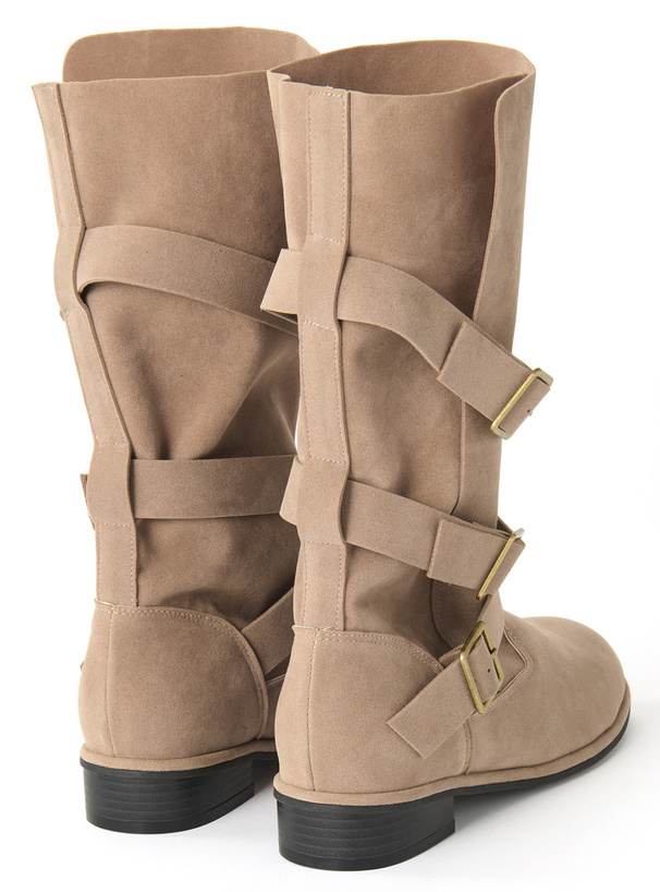 スエードベルトブーツ