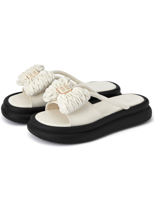 キルティングリボンサンダル