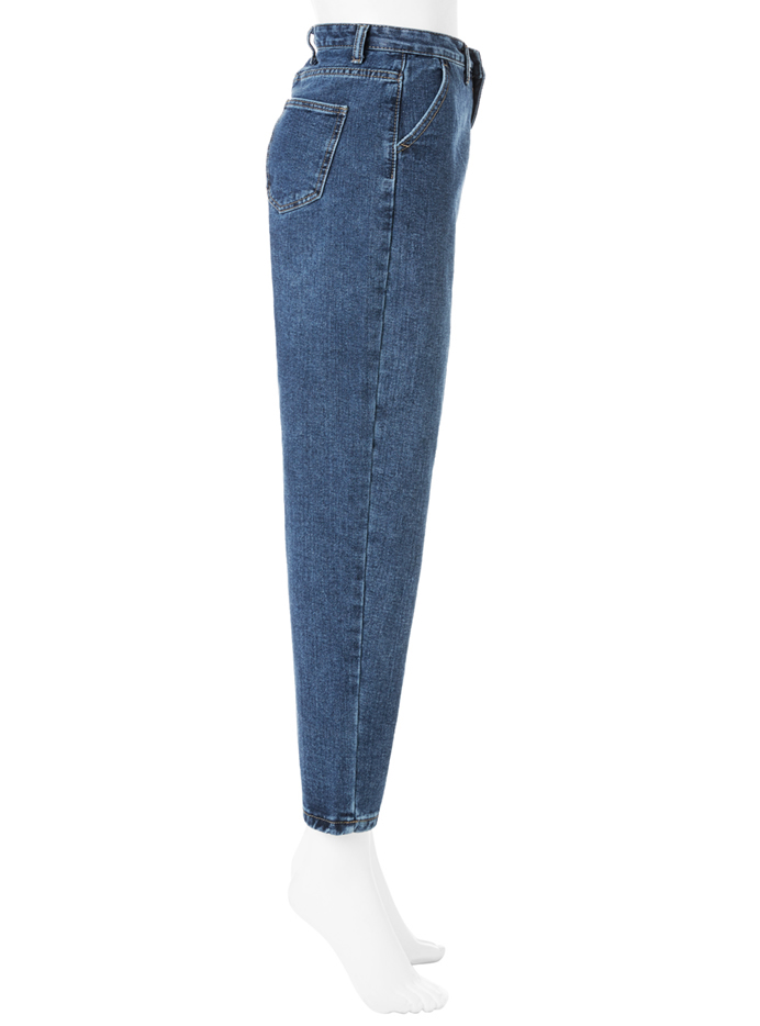 ハイウエストテーパードデニムパンツ