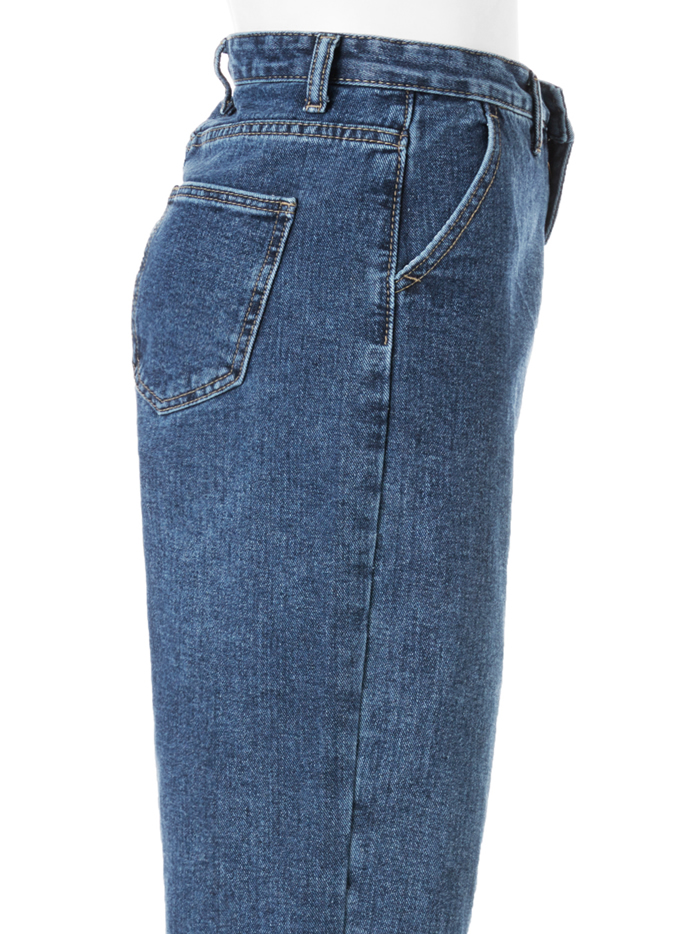 ハイウエストテーパードデニムパンツ