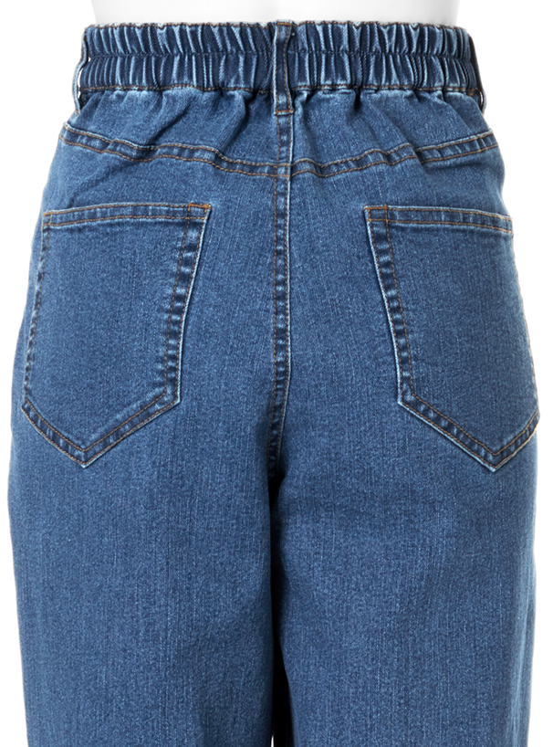テーパードストレッチデニムパンツ