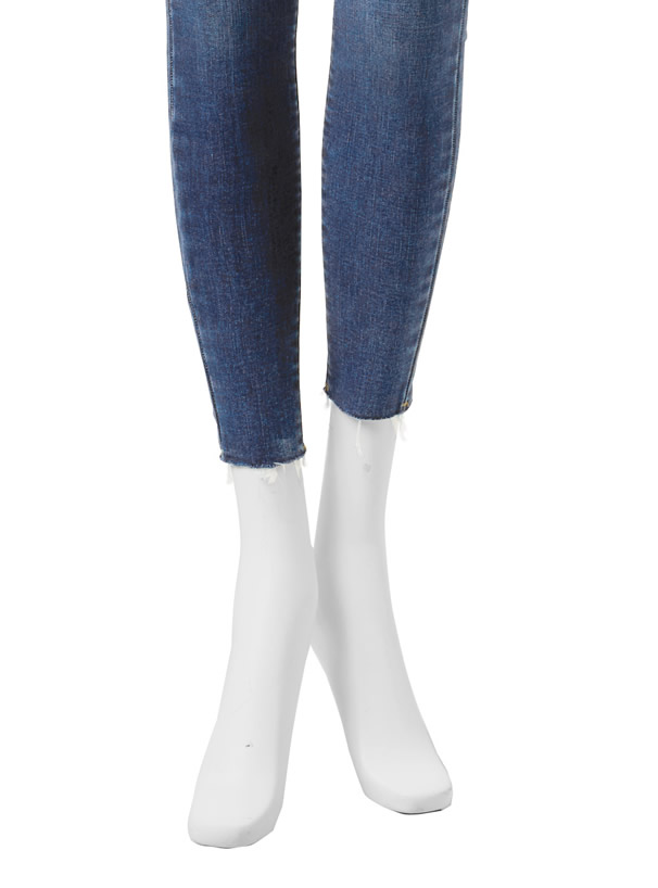 カットオフストレッチスキニーデニムパンツ