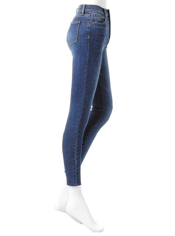 カットオフストレッチスキニーデニムパンツ
