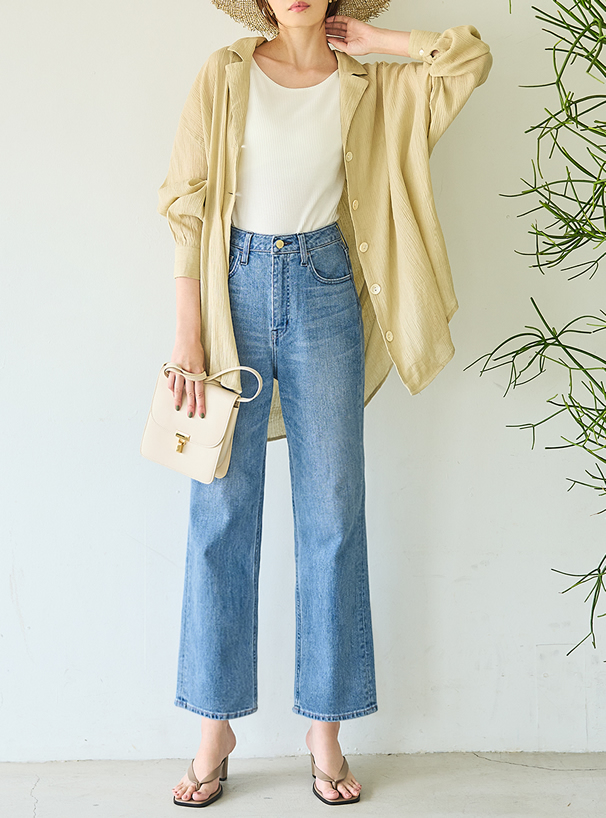ベーシックストレートデニムパンツ