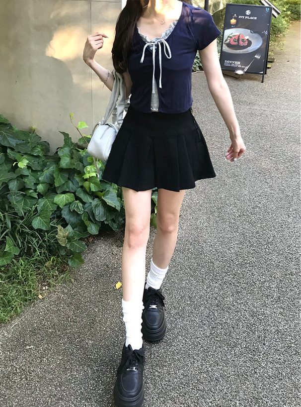 インパン裏地付プリーツミニスカート[cu551] | レディースファッション