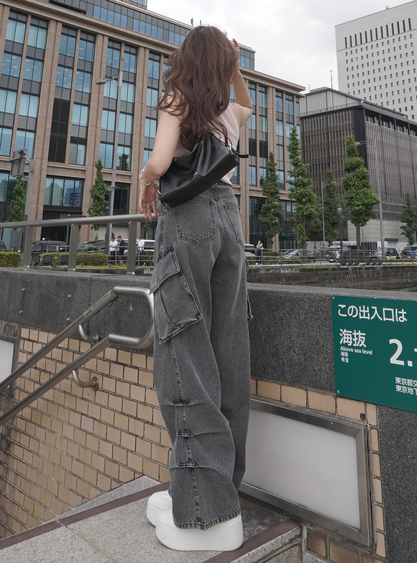 カーゴタックデニムパンツ